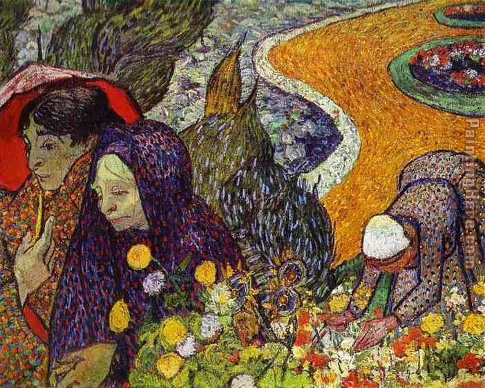 Ladies of Arles painting - Vincent van Gogh Ladies of Arles art painting